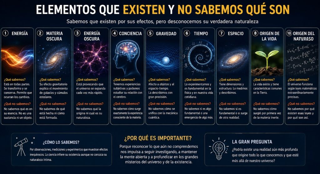 Ciencia, filosofía y teología. Elementos que existen y no sabemos qué son