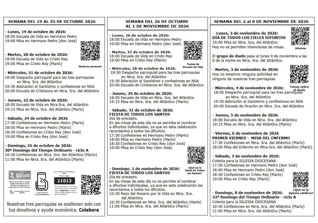 Puede recoger LA VERSIÓN EN PAPEL en cualquiera de nuestras tres parroquias