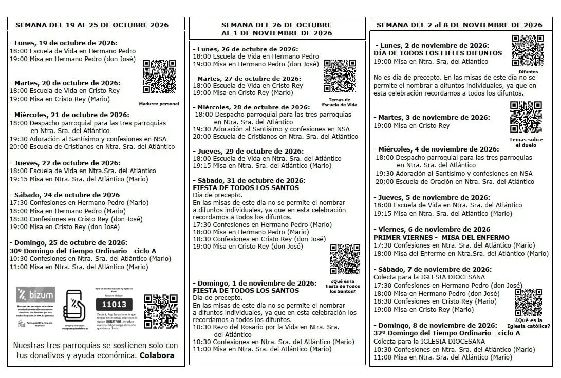 Puede recoger LA VERSIÓN EN PAPEL en cualquiera de nuestras tres parroquias
